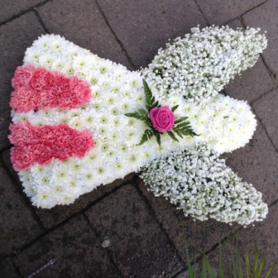 Angel - Floral Angel - made from fresh roses, carntions and gyp

48 hours notice required